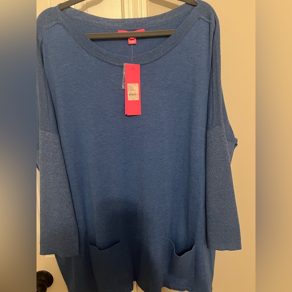 Lilly Pulitzer Blue Crew Neck Sweater